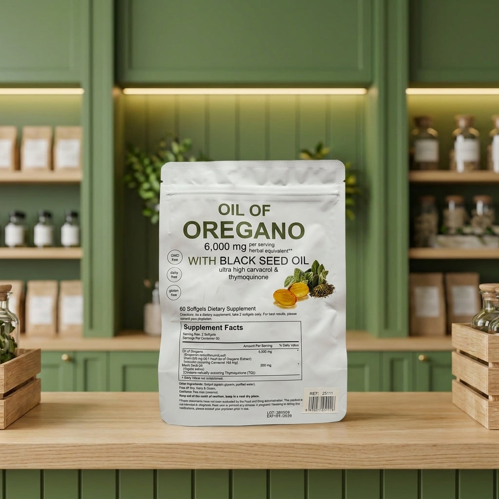 Cápsulas de Aceite de Orégano con Semilla Negra